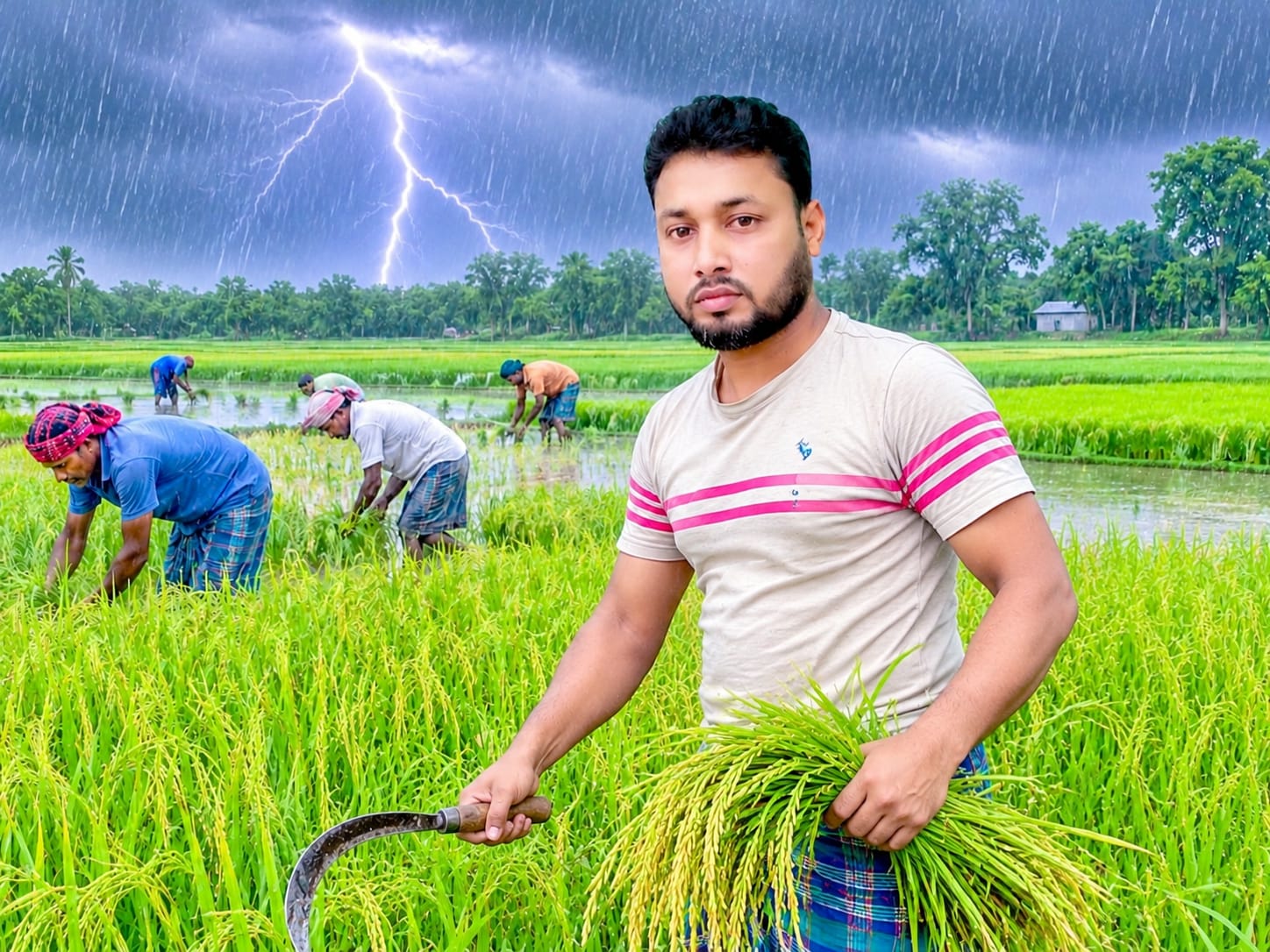 গোবিন্দগঞ্জে গুঁড়ি গুঁড়ি বৃষ্টিতে স্বস্তি,আমন ধানের জমিতে প্রাণ ফেরার আশা কৃষকের